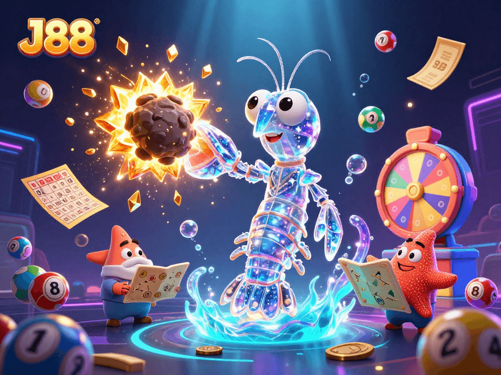 Experience thrilling gameplay with J88 as a galactic samurai mantis shrimp punches through asteroids for big wins.