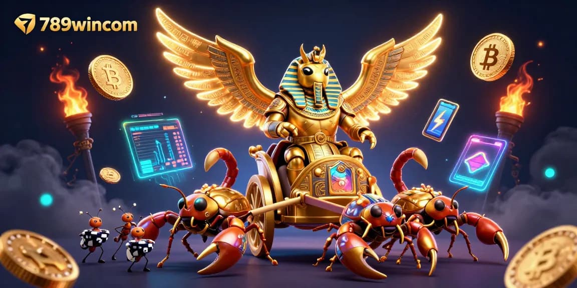 Engage in thrilling gameplay with 789wincom's vibrant casino elements and characters.