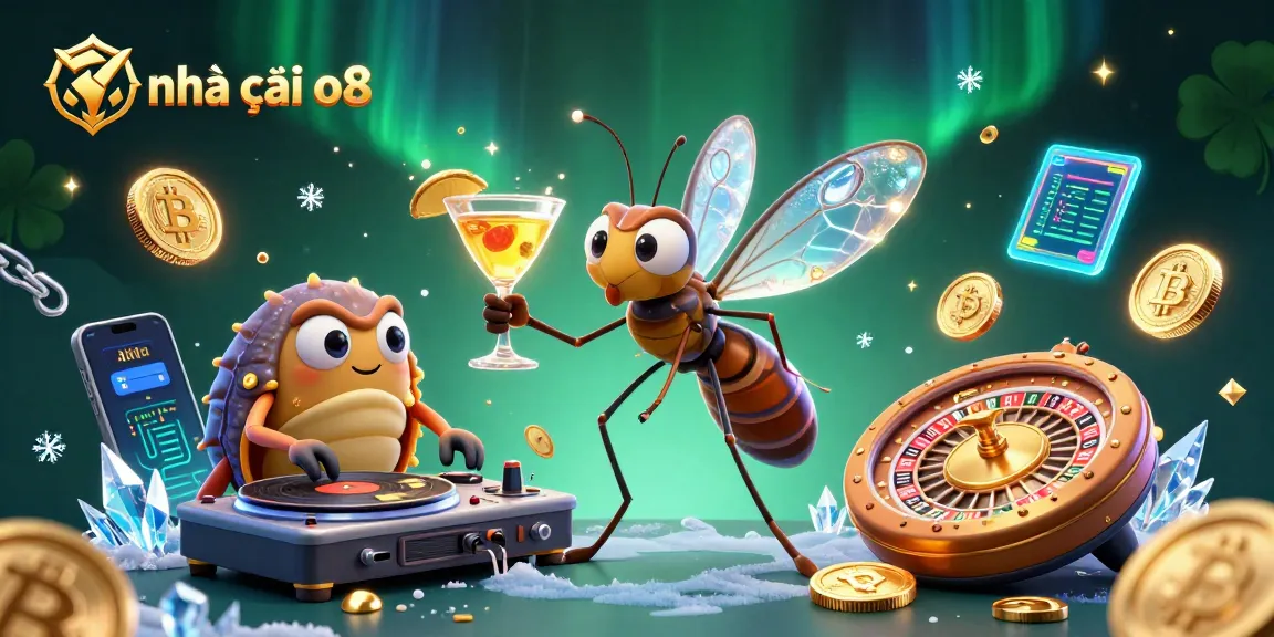 Experience the vibrant world of nhà cái o8 with a lively casino mascot and thrilling gaming elements.