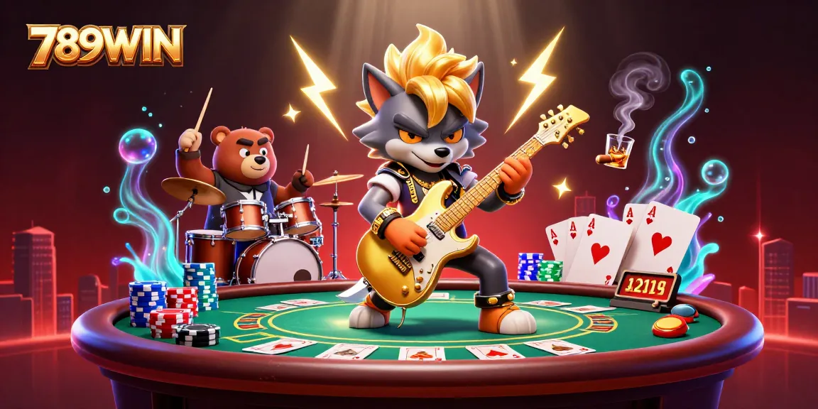 Experience thrilling gameplay with 789WIN's exciting casino scene featuring vibrant characters and dynamic gaming elements.