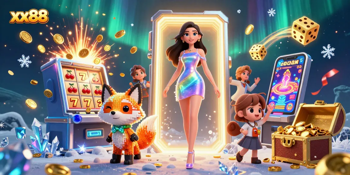 Experience the thrill of xx88 with vibrant games and jackpots in a dazzling casino scene.