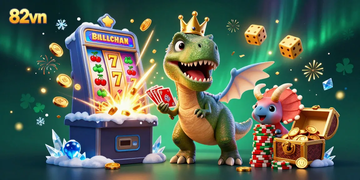 Experience the thrill with 82vn's exciting casino characters and jackpot visuals.