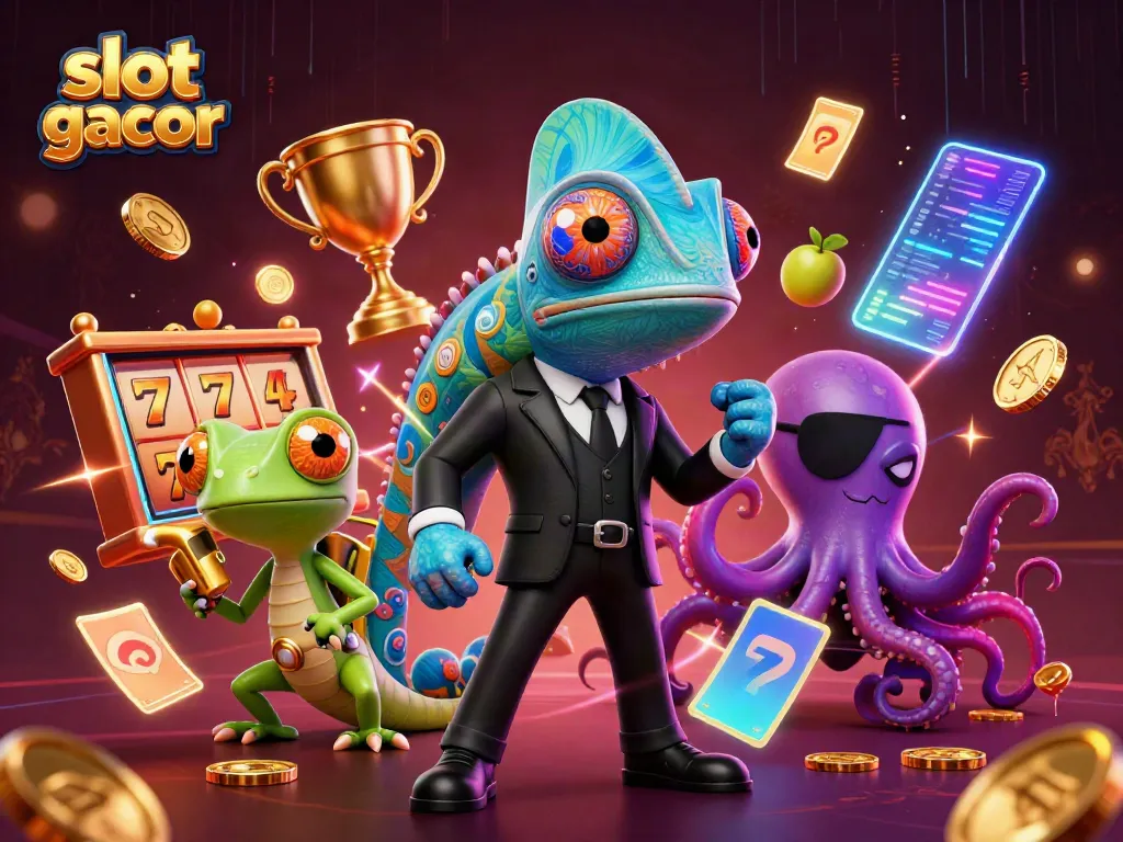Engage with slot gacor gameplay featuring vibrant characters in a dynamic casino setting.