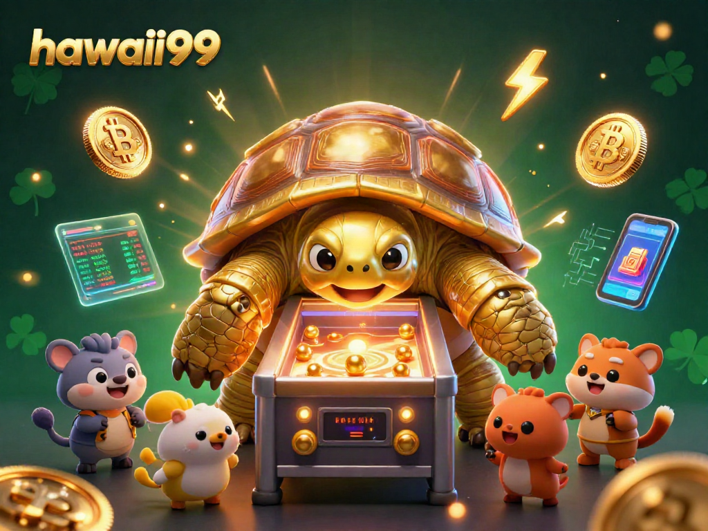 Experience winning strategies with hawaii99 in a fun, vibrant casino-themed illustration.