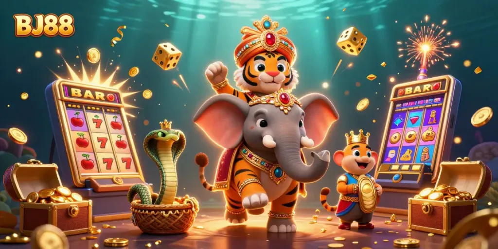 Experience the thrill of winning at BJ88 with a jackpot explosion from colorful slot games.
