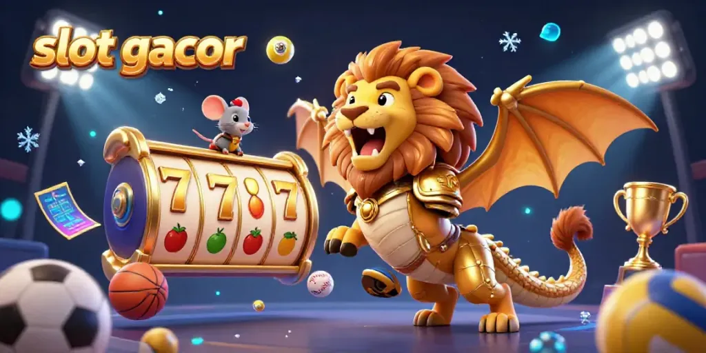Experience the excitement of slot gacor with a powerful chimera creature and dynamic game elements.