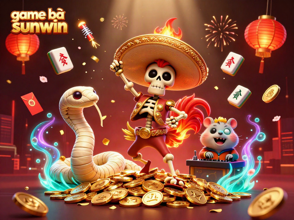 Join the excitement at game bài sunwin with a lively casino scene showcasing winning elements and vibrant characters.