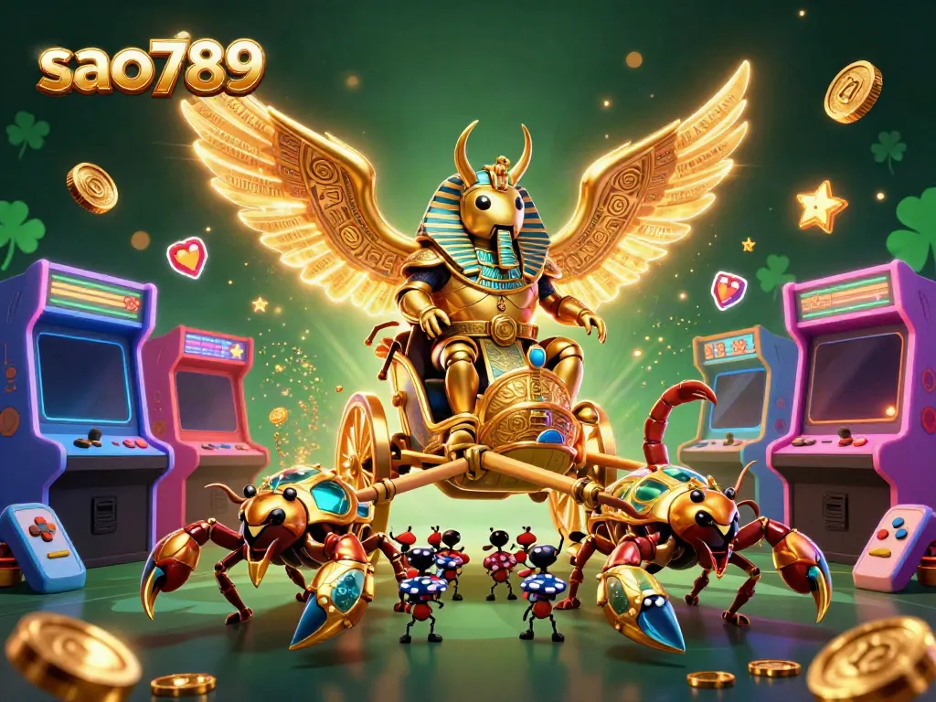 Experience the dazzling excitement at sao789 casino with vibrant gaming elements and thrilling characters.