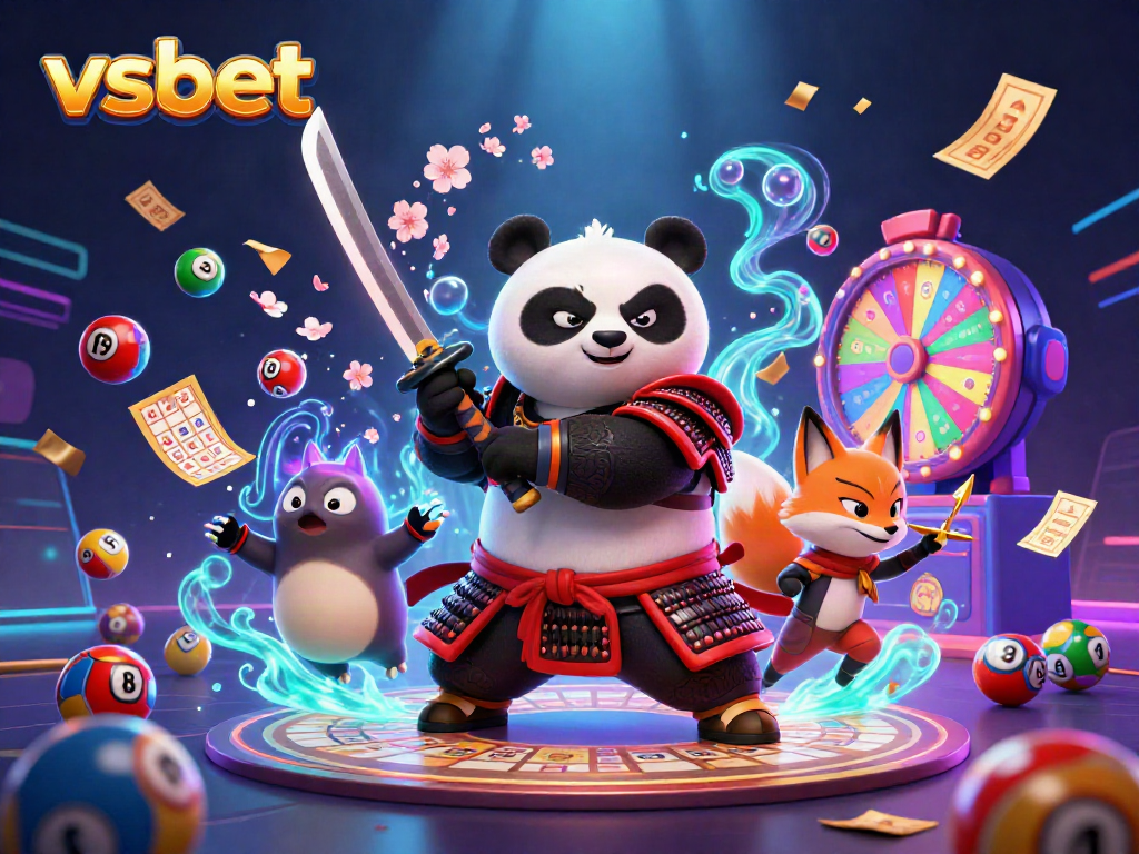 Experience thrilling gameplay at vsbet with dynamic cartoon characters in a vibrant casino scene.