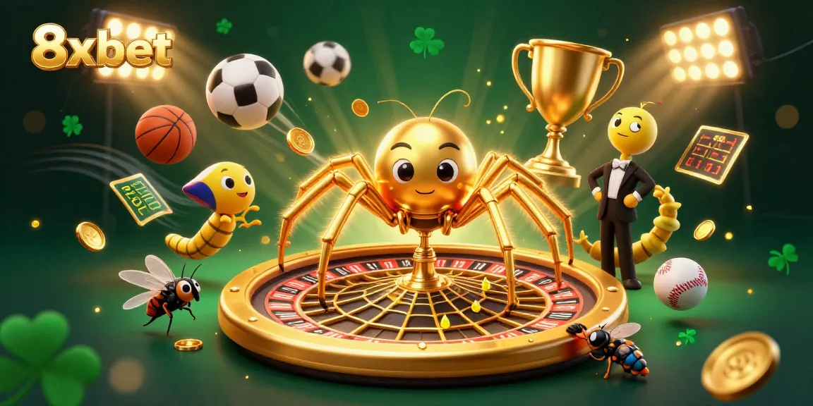 Engage in exciting bets with 8xbet while the golden spider spins winning opportunities in a casino setting.