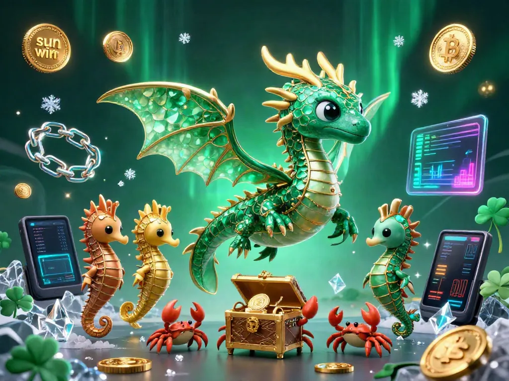 Engage in exciting gameplay with the sun win fantasy scene featuring a sea dragon and treasure.