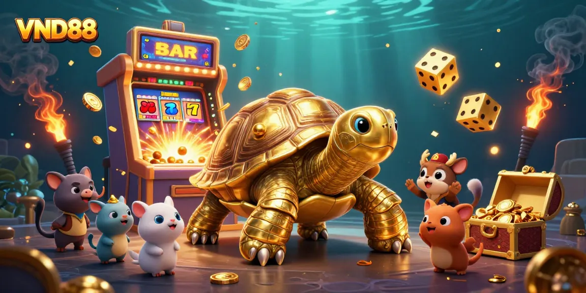Experience the excitement of VND88 with a thrilling jackpot scene featuring vibrant casino elements.