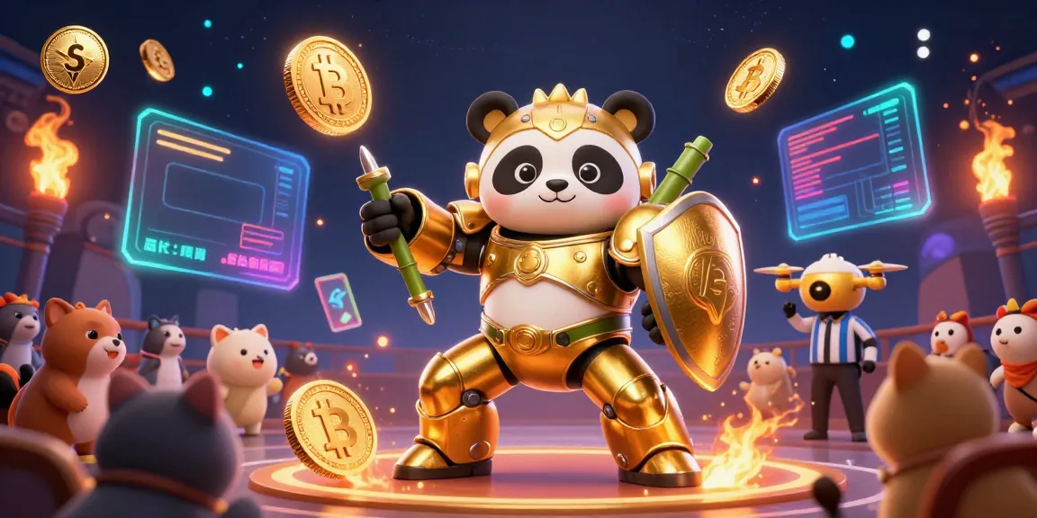 Engage with the thrilling s8 casino scene showcasing a mech-suit panda in an energetic arena.