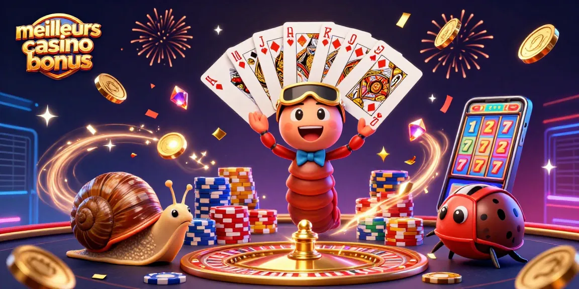 Explorez les meilleurs sites casino bonus avec un dealer enjoué et des jetons scintillants.