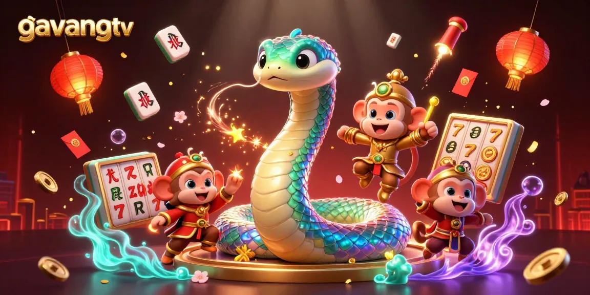Experience vibrant action and exciting gameplay in gavangtv with a colorful 3D casino scene filled with game elements.