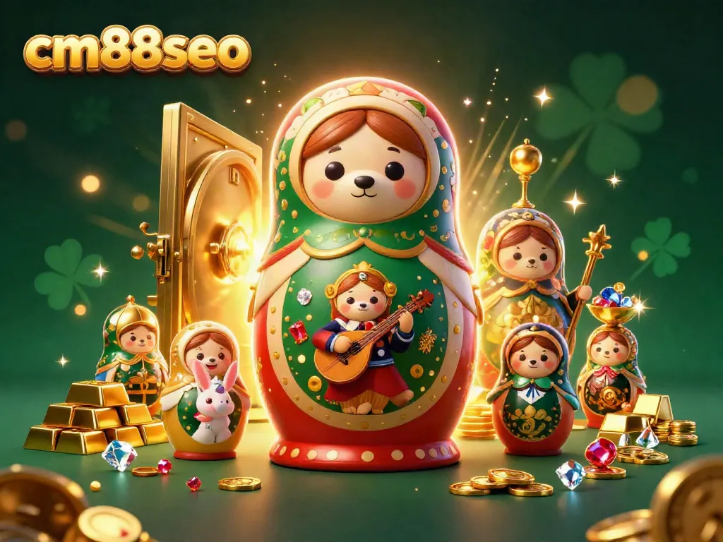 Experience the thrill of gambling with cm88seo, showcasing vibrant 3D casino elements including dealer bears and treasures.