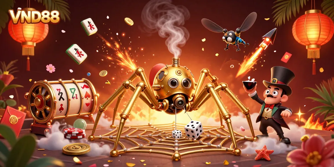 VND88 captures gamers' attention with an exciting 3D steampunk scene of chance and strategy in gambling.