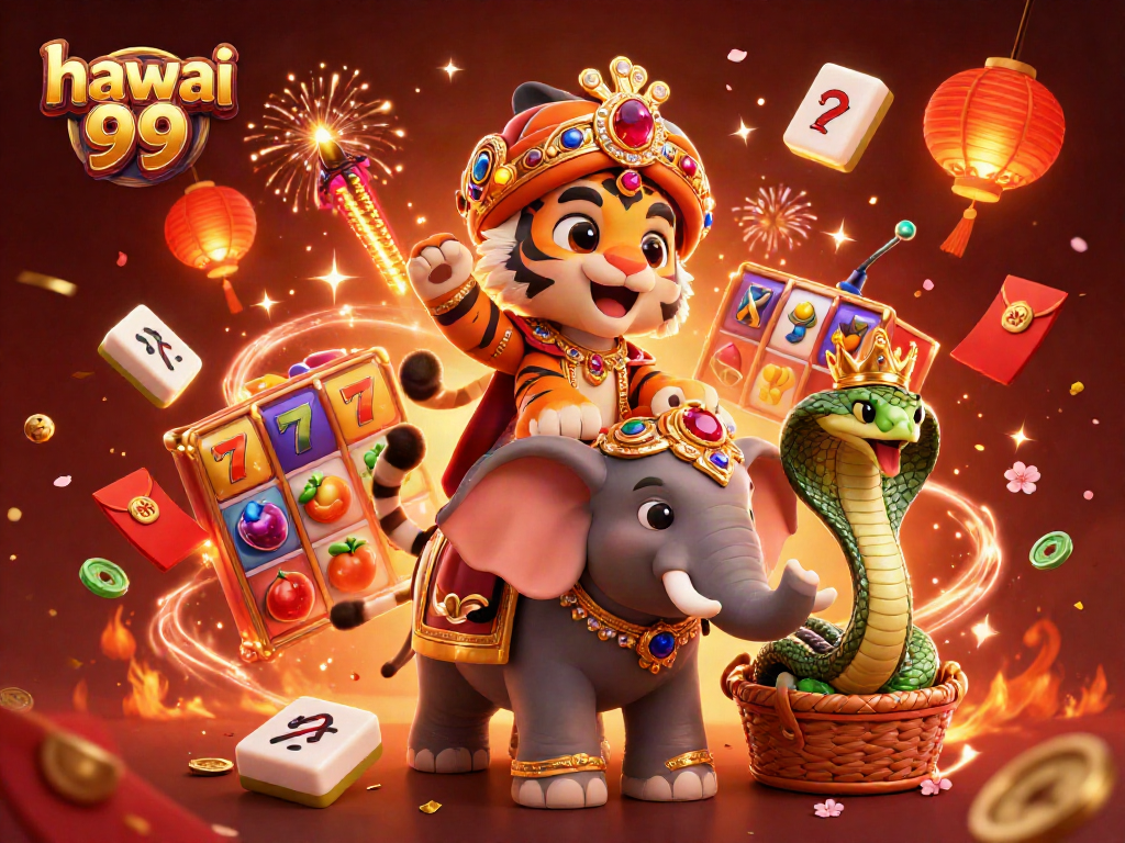 Experience the thrilling action of hawai 99 with vibrant slot reels and dynamic gaming elements.