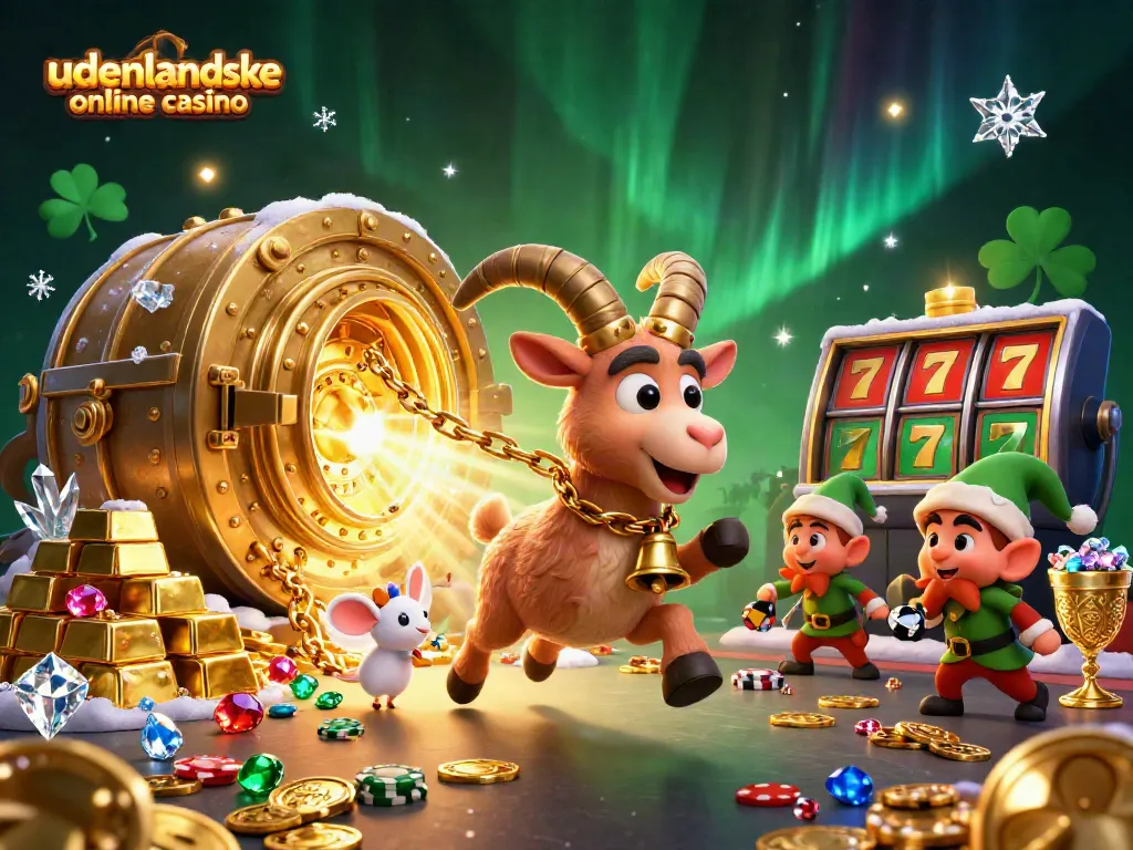 Experience the festive chaos at a udenlandske online casino with Krampus, an angel mouse, and mischievous gremlins!