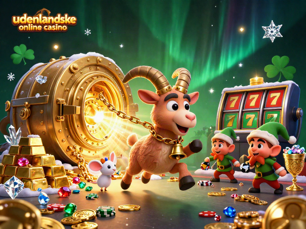 Experience the festive chaos at a udenlandske online casino with Krampus, an angel mouse, and mischievous gremlins!