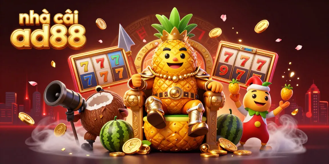 Experience the unique charm of nhà cái ad88 with exciting slot reels and vibrant casino elements.