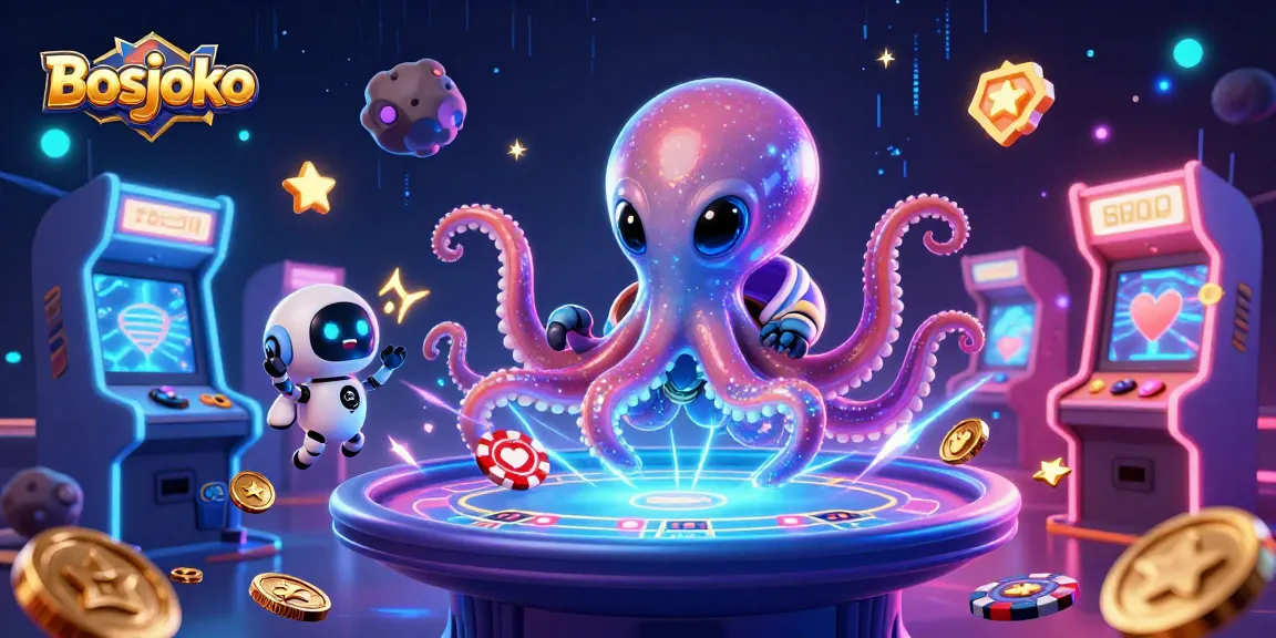 Engage with Bosjoko's vivid 3D alien poker scene featuring impressive gaming animation and thrilling action.