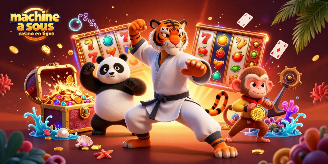 Jouez aux machines à sous casino en ligne avec des personnages animés dans un décor vibrant et captivant.