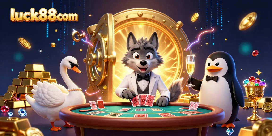Experience the immersive gaming at luck88com with our stylish 3D casino scene showcasing luxury and excitement.