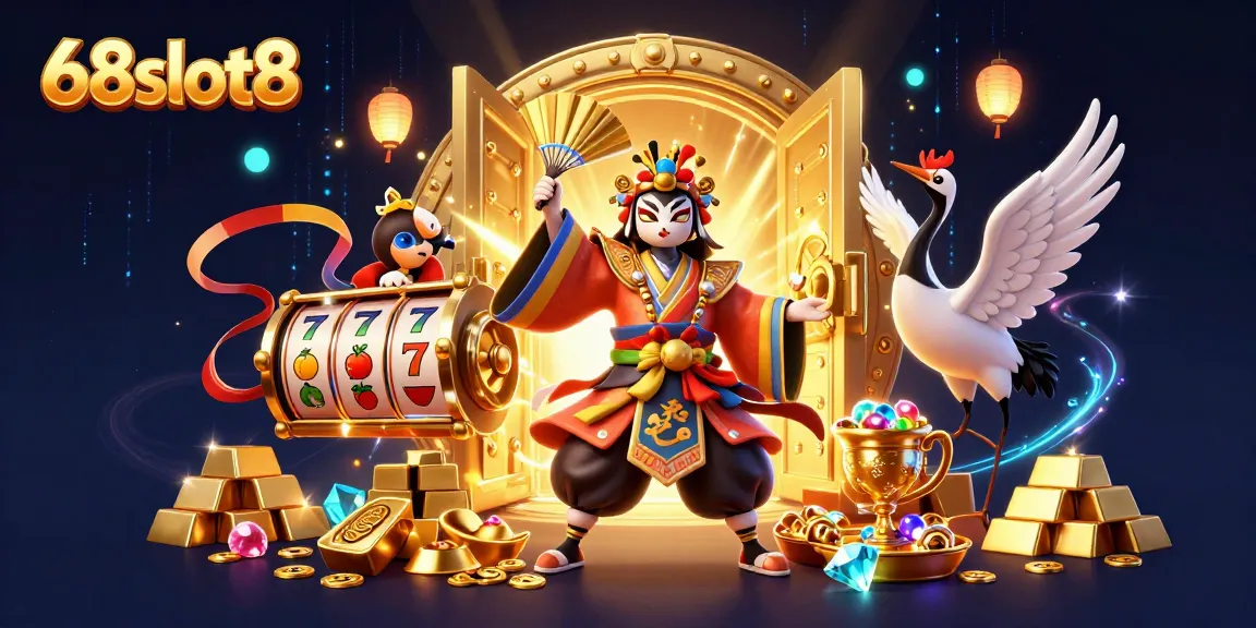 Experience the thrill of winning at 68slot8 with dynamic slot gaming featuring vibrant characters.