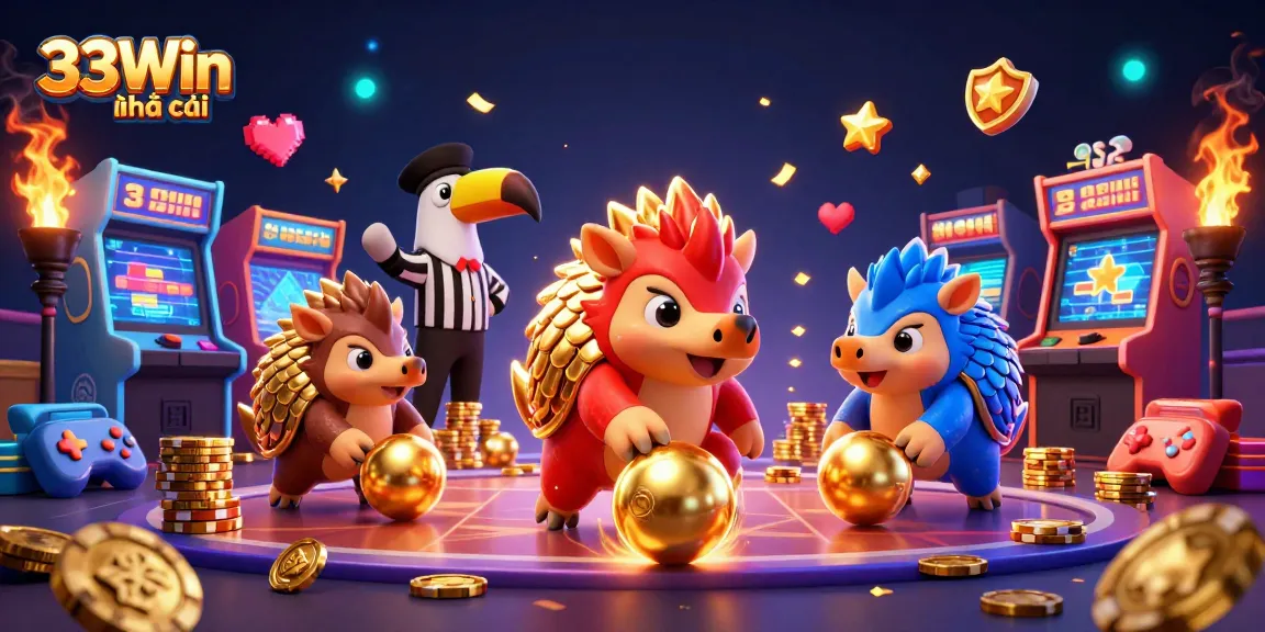 Win exciting jackpots with 33Win nhà cái at thrilling casino games featuring playful pangolins.