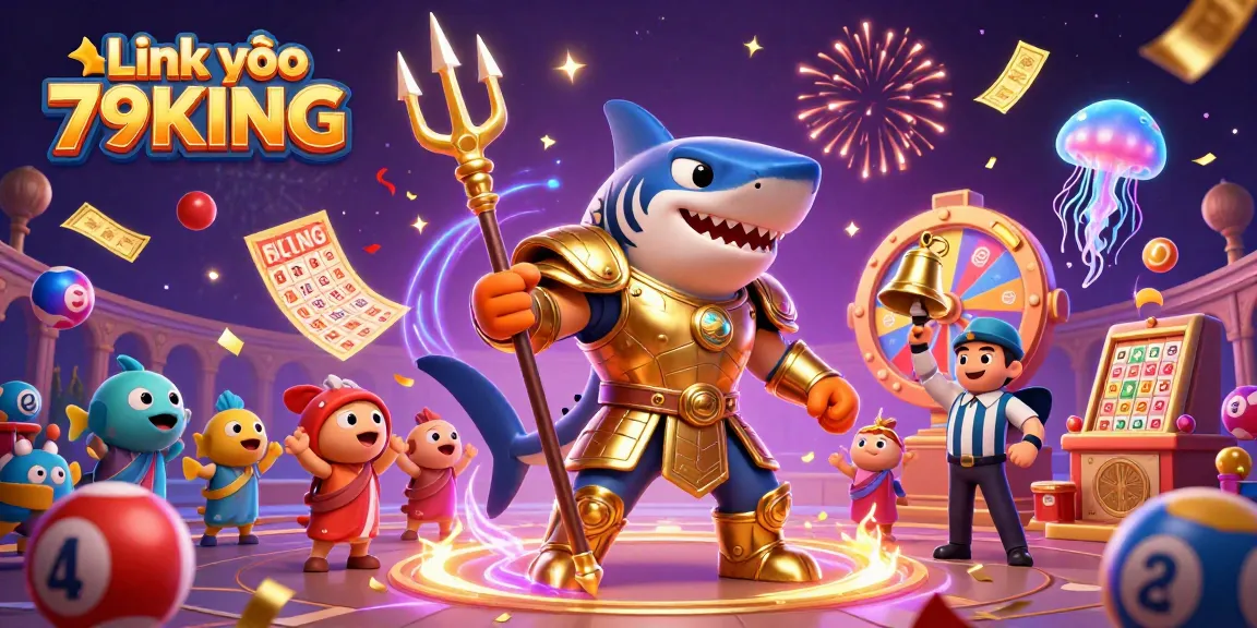 Play exciting lottery games with Link vào 79KING, featuring a vibrant underwater colosseum and dynamic elements.