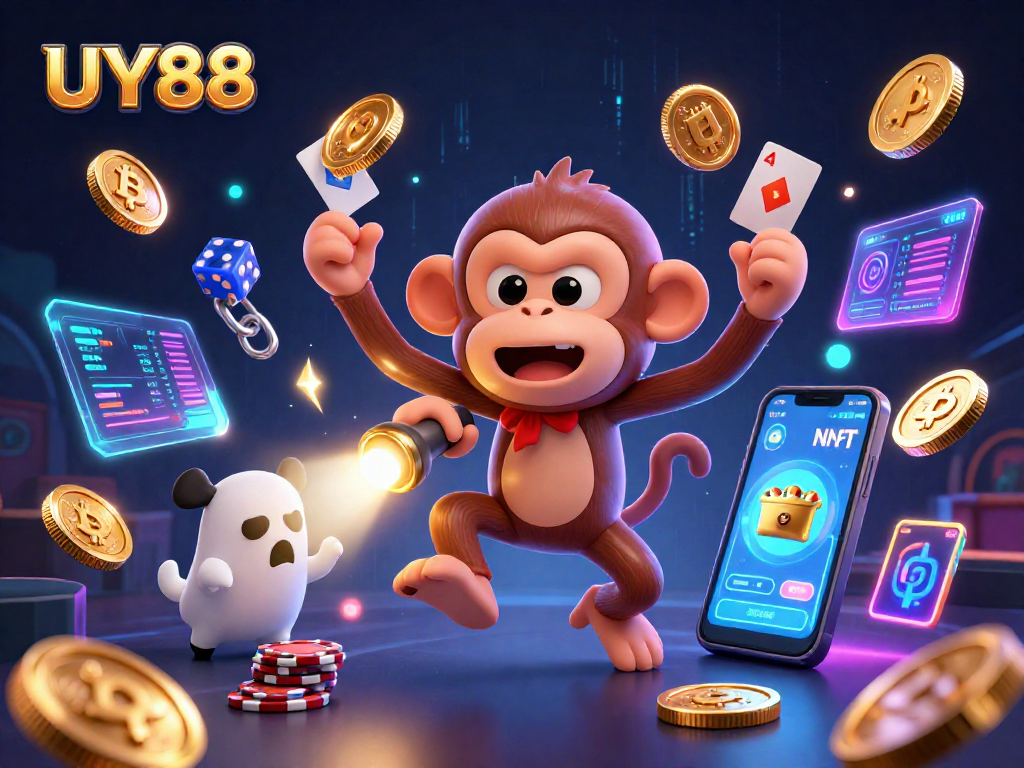Engage with UY88's exciting casino scene full of 3D animated gambling elements.