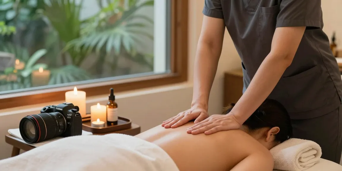 Professional therapist providing a 남양주출장마사지 in a serene home setting, enhancing relaxation and wellness.