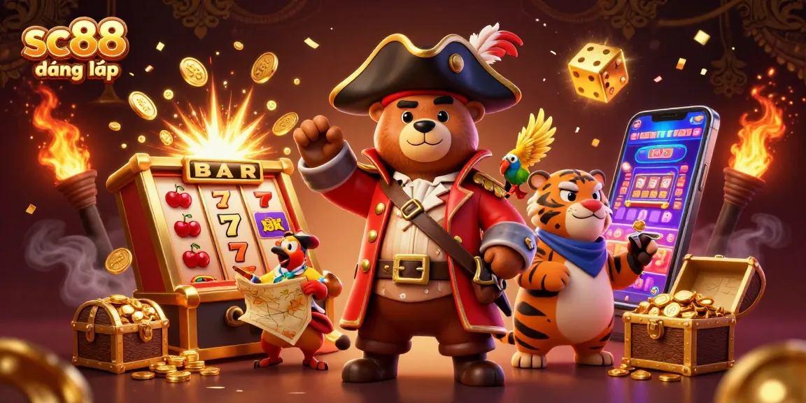 Engage in thrilling play with sc88 đăng nhập at a vibrant casino scene featuring characters and lively game elements.