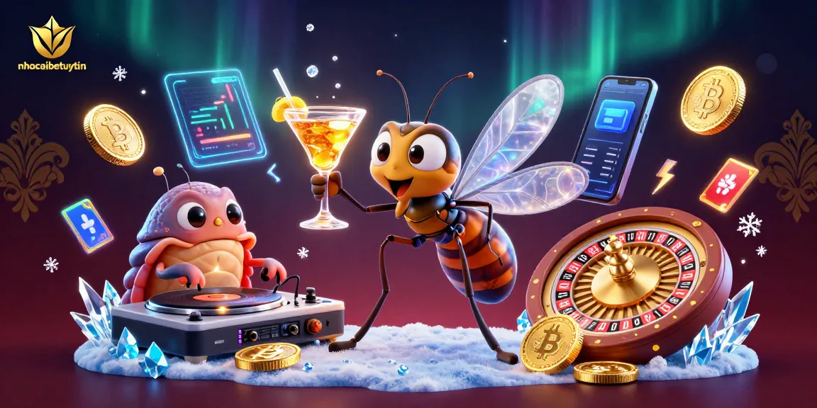 Join the excitement at nhacaibetuytin with golden roulette and vibrant crypto elements!